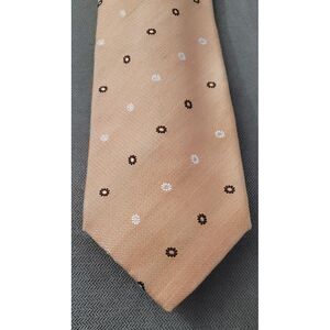 NWT $105 Corneliani‎ Men's Tan Silk Hand Made Tie - Made In Italy